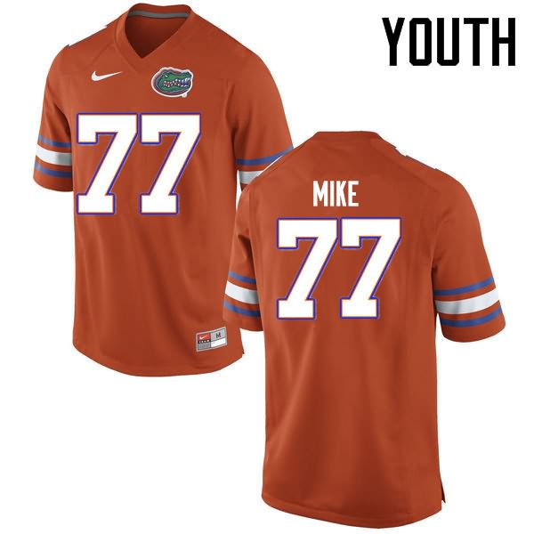 Youth NCAA Florida Gators Andrew Mike #77 Stitched Authentic Nike Orange College Football Jersey JYM4765LD